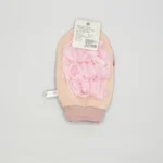 لیف حمام صورتی آلبالویی دوطرفه مدل توری دار