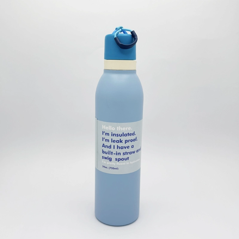 تراول ماگ قمقمه آبی کمرنگ تراول ماگ استیل دوجداره آبی