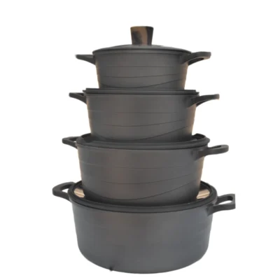 ست قابلمه ۱۵ پارچه مشکی کد ۱۵RLقابلمه ۱۵ تکه