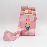 قمقمه دوقلو دو مخزنه لبوبو Labubu صورتی