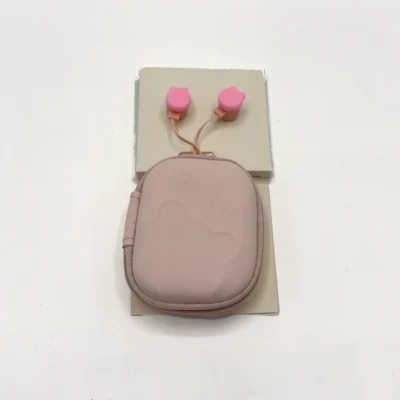 هندزفری های فانتزی رزگلد همراه با قاب یا کیف